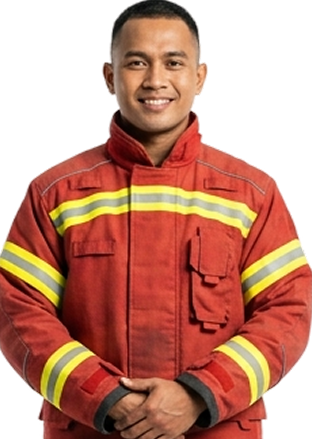 Firefighter in uniform